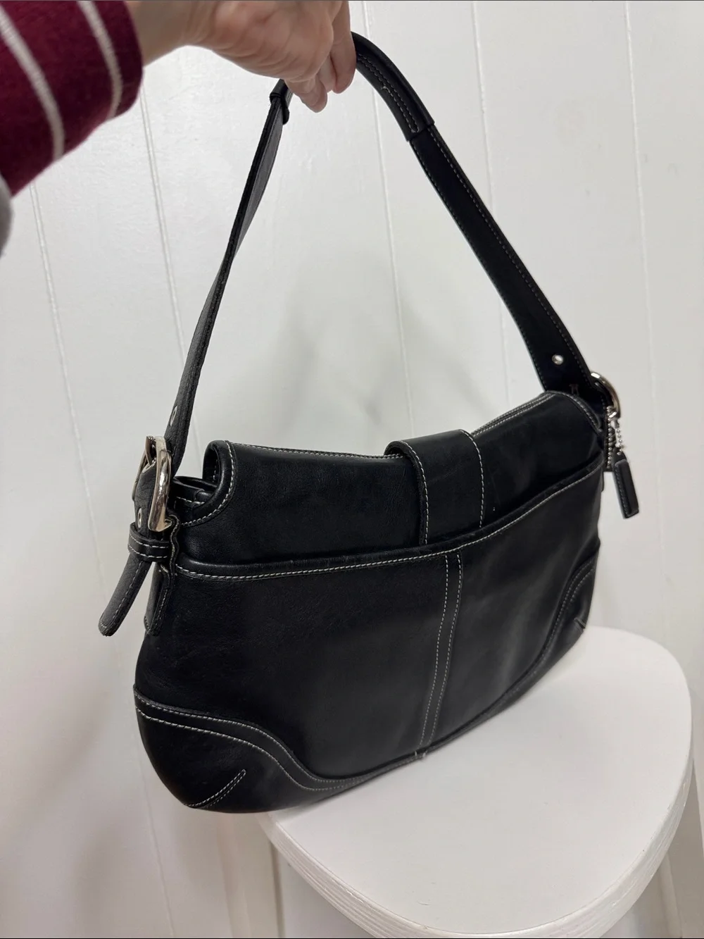 Coach black leather soho purse bag